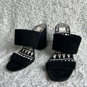 Dolce Vita Elize Black Suede Mule Sandal | 9.5